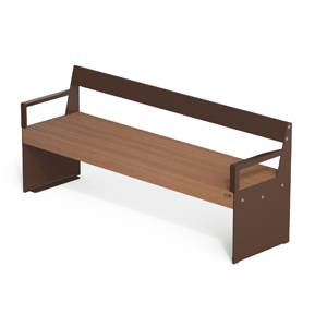 Lena W Bench with Backrest by City Design