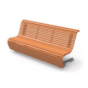 Flow Mid-Back Bench by City Design