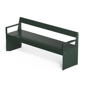Lena M Bench with Backrest by City Design